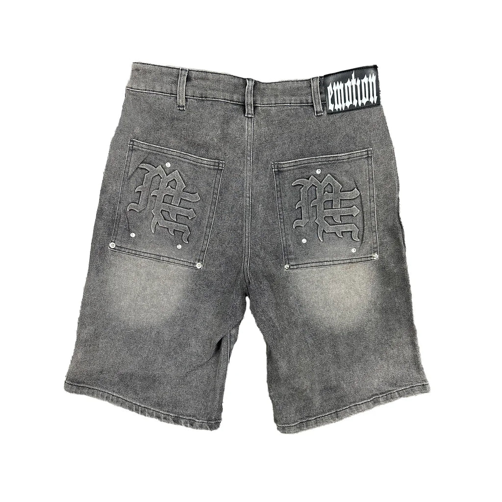 ‘PAISLEY’ DENIM GREY SHORTS